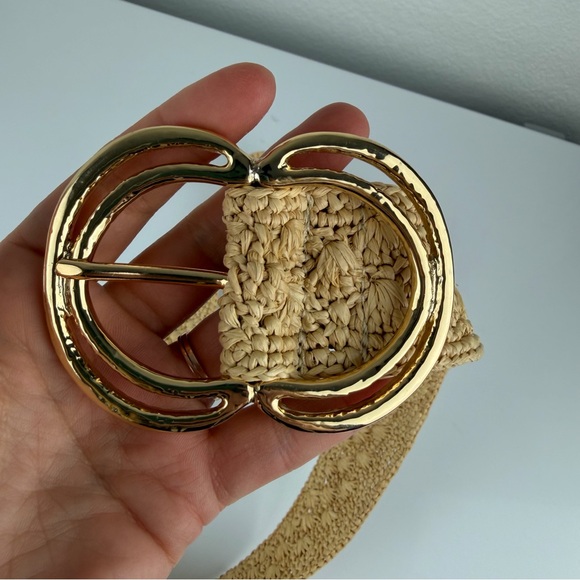 Sezane Selena Belt Natural Raffia No-Hole - Picture 10 of 15